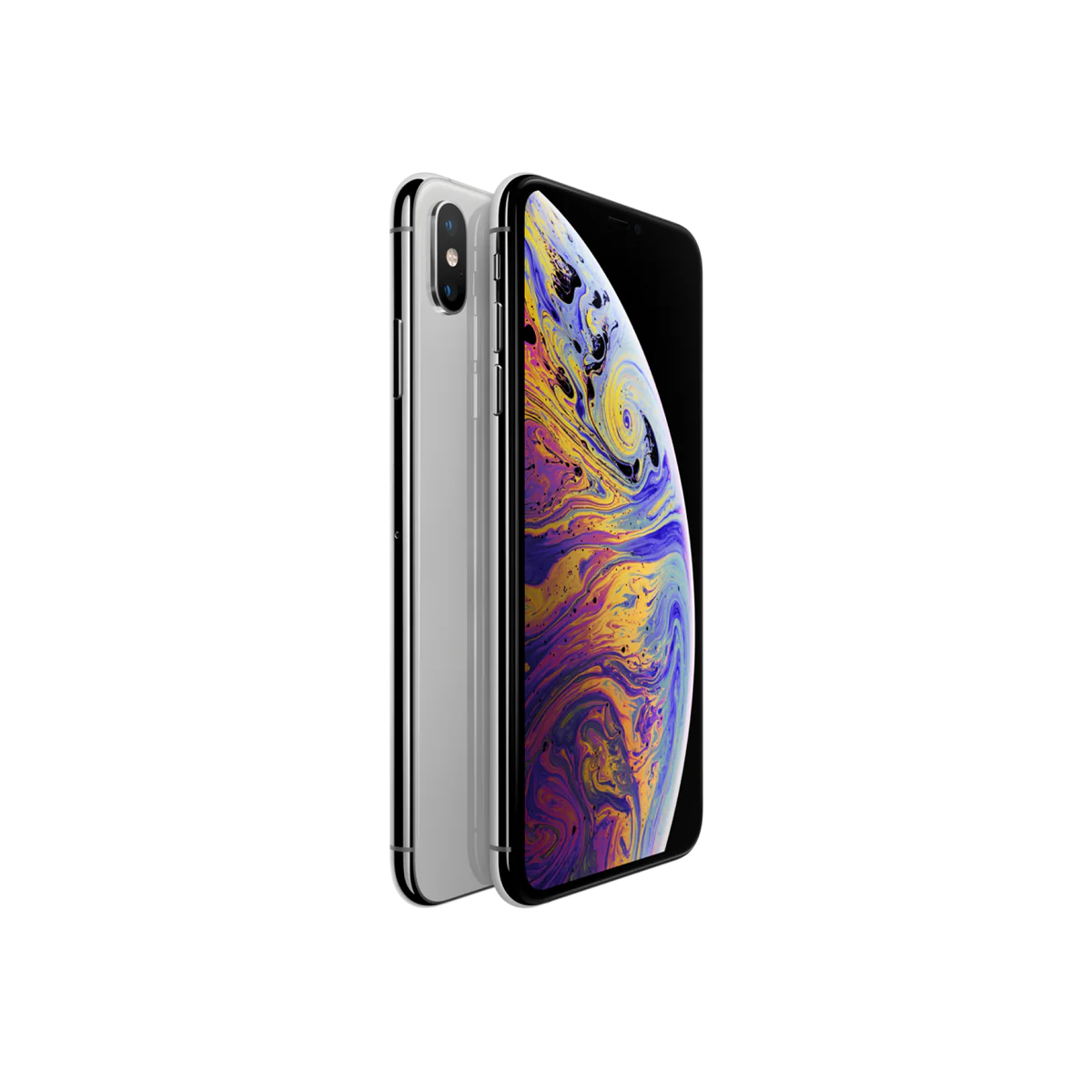 Apple iPhone Xsホワイト iPhoneXsMax_Silver_2UP_Angled_